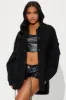 On The Daily Fringe Shacket - Black sold by Fashion Nova