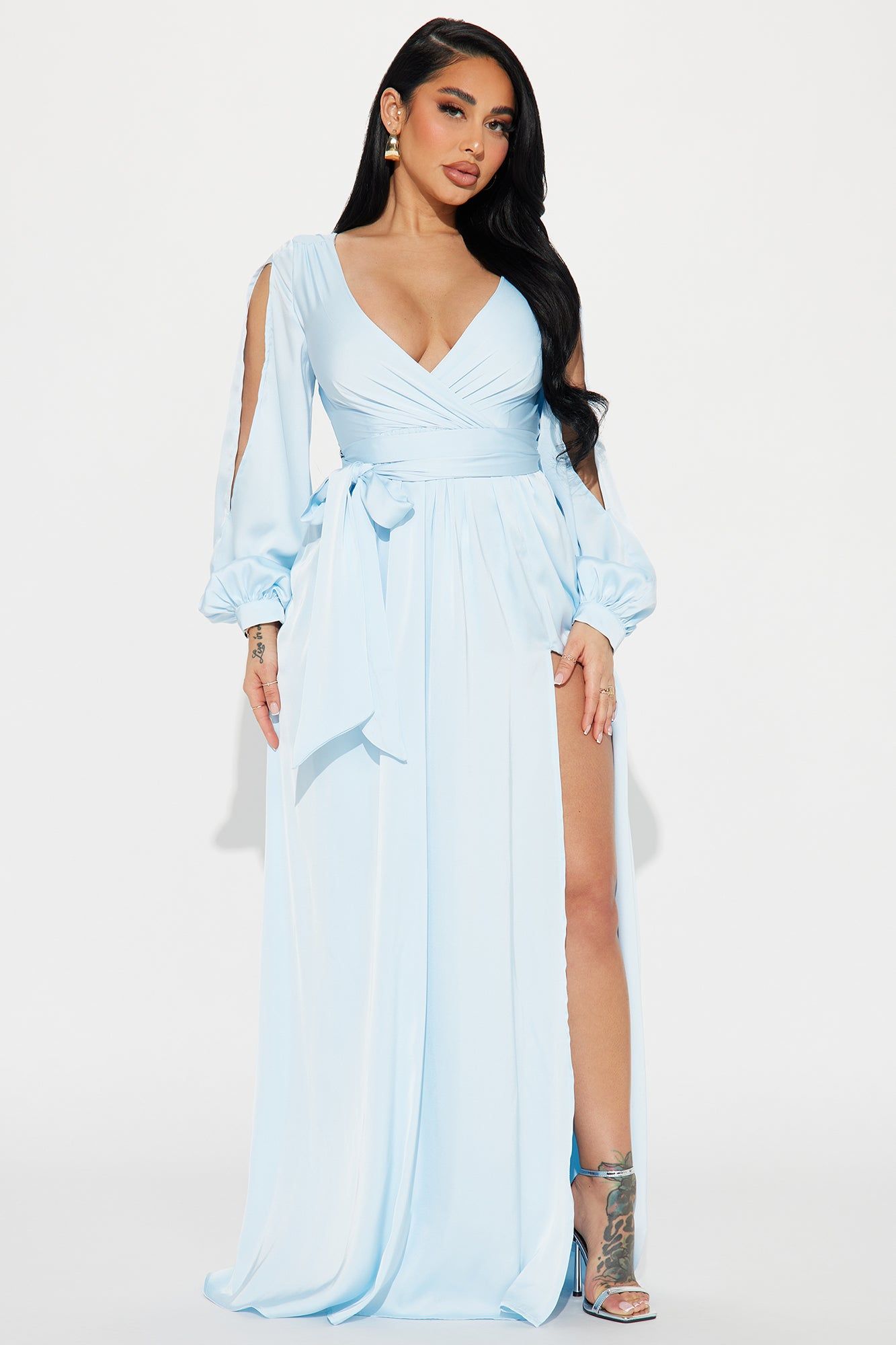 Belle Maxi Dress - Light Blue sold by Fashion Nova