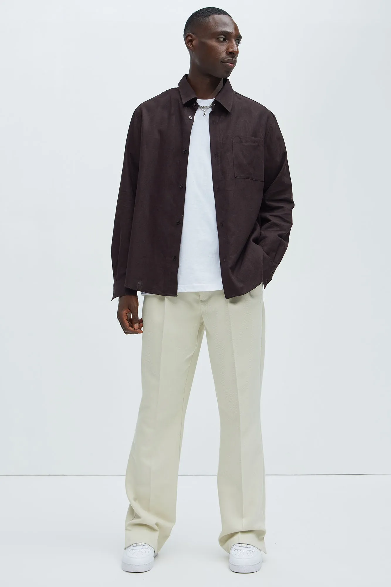 Bahamas Linen Long Sleeve Shirt - Brown sold by Fashion Nova product image thumbnail 2