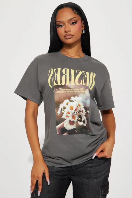 Hidden Desires Graphic Tshirt - Grey sold by Fashion Nova