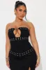 Addison Studded Denim Maxi Dress - Black sold by Fashion Nova