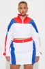 True Freedom Windbreaker Skirt Set - White/combo sold by Fashion Nova