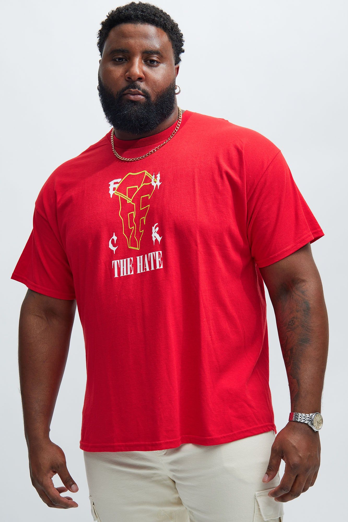 Big F Short Sleeve Tee - Red sold by Fashion Nova product image thumbnail 4