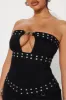Addison Studded Denim Maxi Dress - Black sold by Fashion Nova