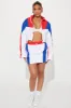 True Freedom Windbreaker Skirt Set - White/combo sold by Fashion Nova