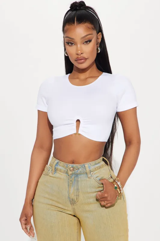 Toast To Me Seamless Tee - White sold by Fashion Nova