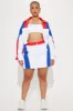 True Freedom Windbreaker Skirt Set - White/combo sold by Fashion Nova