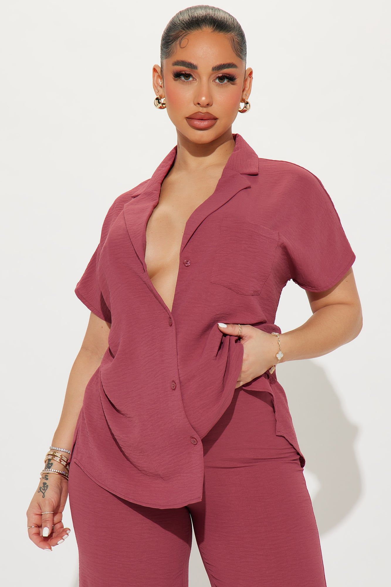 Roxanne Pant Set - Marsala sold by Fashion Nova product image thumbnail 2