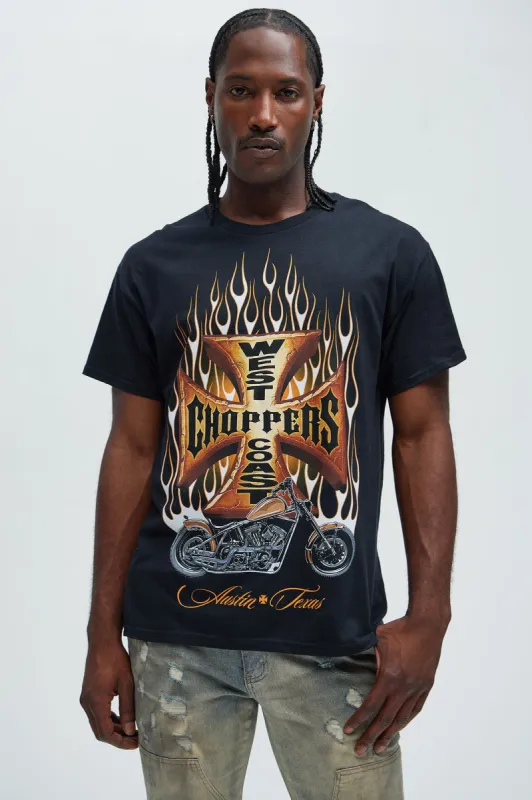 West Coast Choppers Austin Texas Short Sleeve Tee - Black made by Fashion Nova