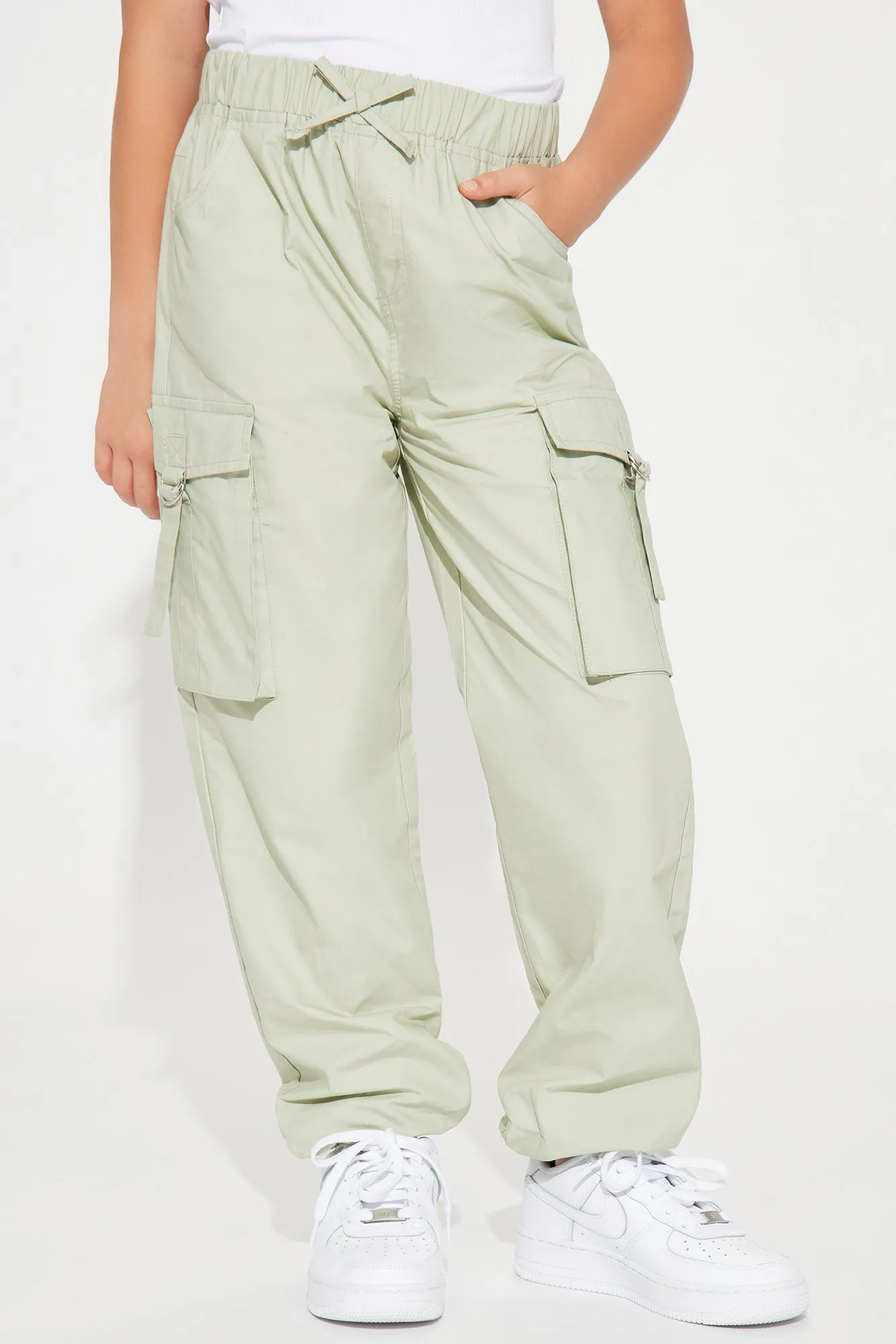 Mini Cargo Poplin Pants - Sage sold by Fashion Nova