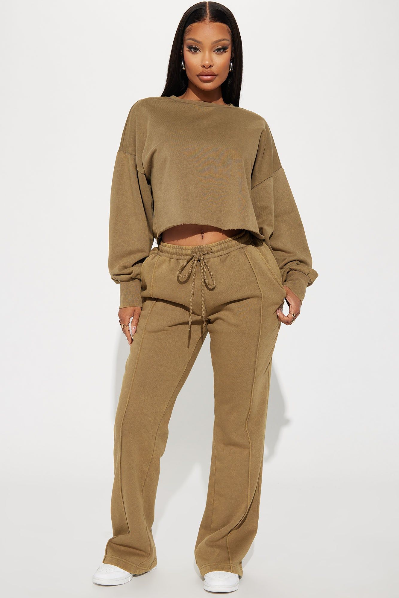 Chill Out Lounge Sweatshirt - Olive sold by Fashion Nova product image thumbnail 2
