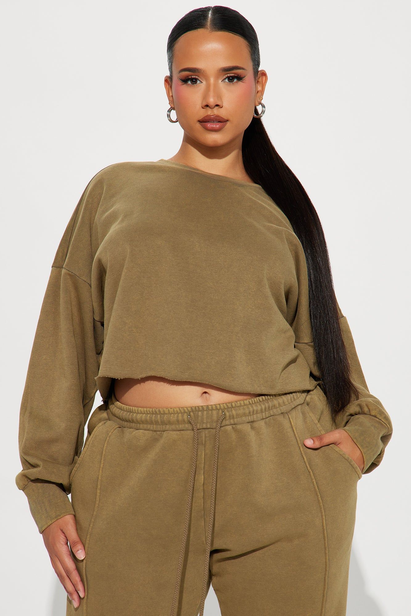 Chill Out Lounge Sweatshirt - Olive sold by Fashion Nova product image thumbnail 4