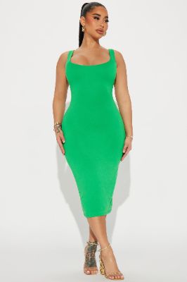 Audrey Midi Dress - Green sold by Fashion Nova