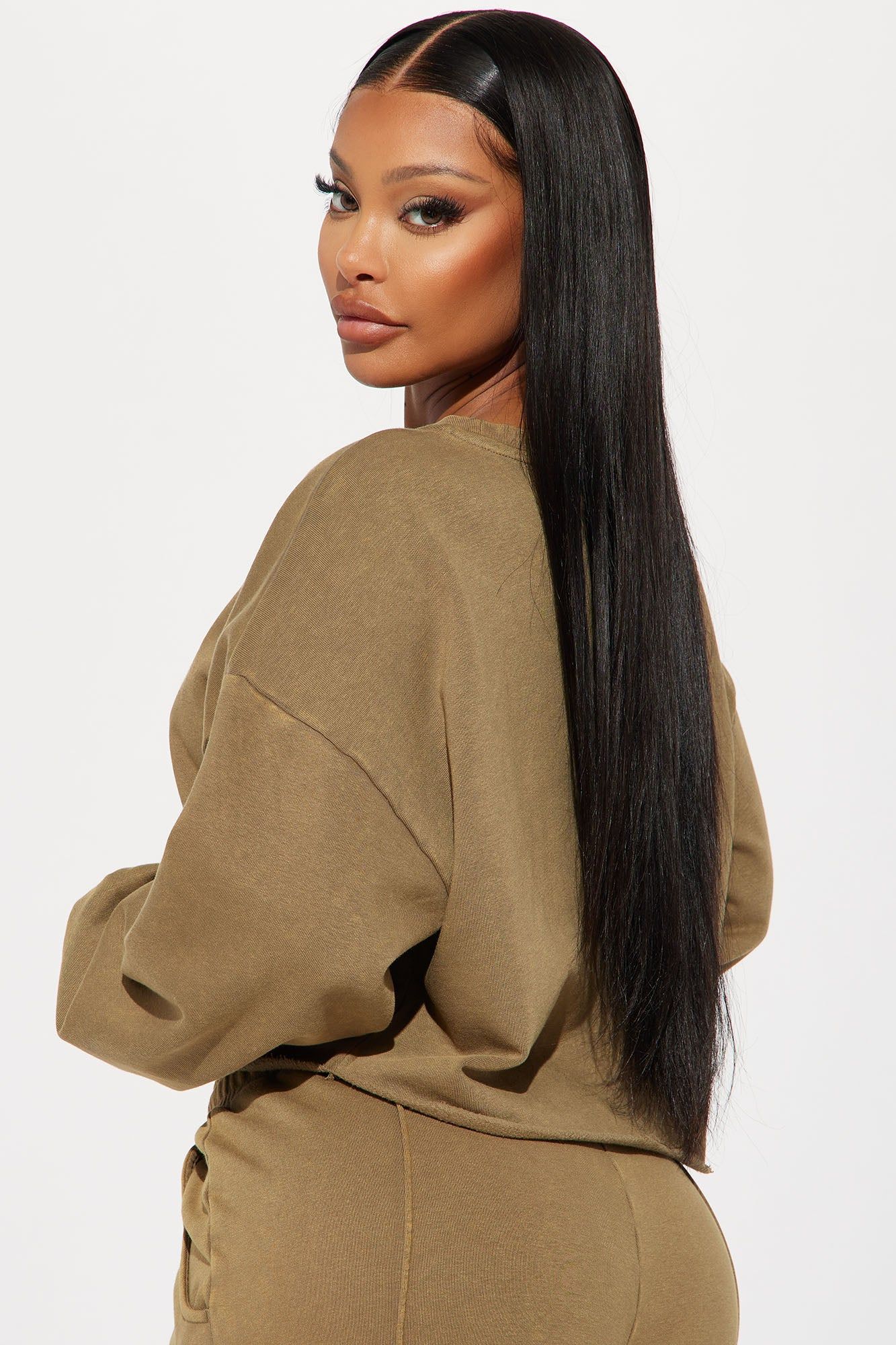 Chill Out Lounge Sweatshirt - Olive sold by Fashion Nova product image thumbnail 3