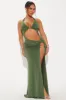 Milani Cut Out Maxi Dress - Olive sold by Fashion Nova