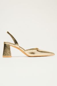 Tatianna Slingback Pumps - Gold sold by Fashion Nova
