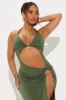 Milani Cut Out Maxi Dress - Olive sold by Fashion Nova