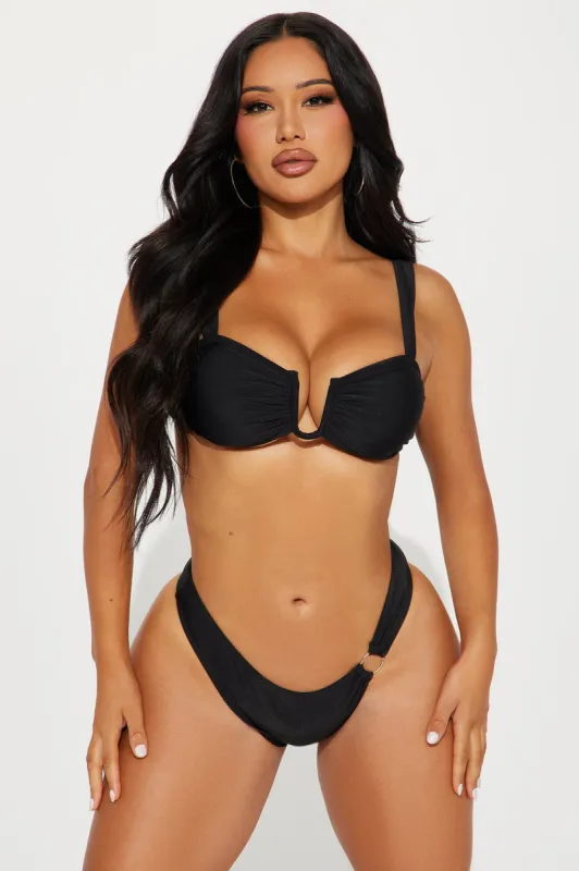 Denise U Wire 2 Piece Bikini - Black sold by Fashion Nova