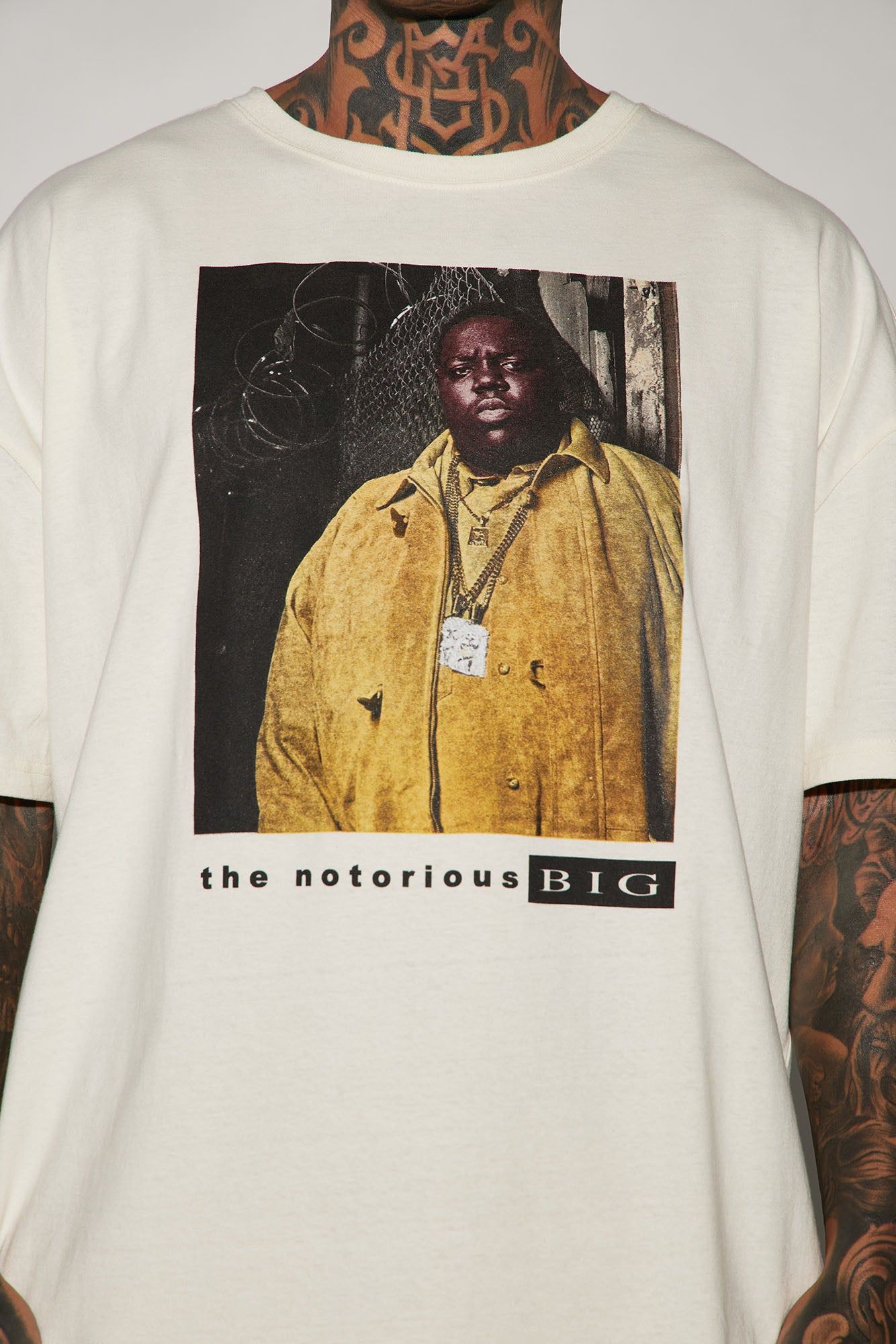 The Notorious BIG Oversized Short Sleeve Tee - White sold by Fashion Nova product image thumbnail 4