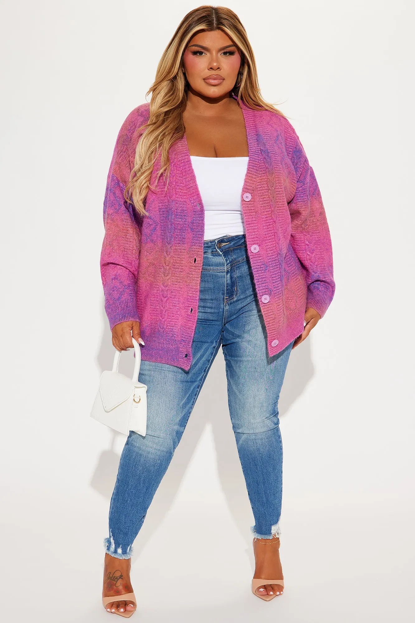 Seasons Change Ombre Cardigan - Pink/combo sold by Fashion Nova product image thumbnail 5