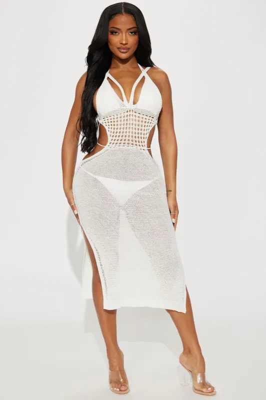 Cabo For The Summer Crochet Dress Cover Up  - Off White sold by Fashion Nova