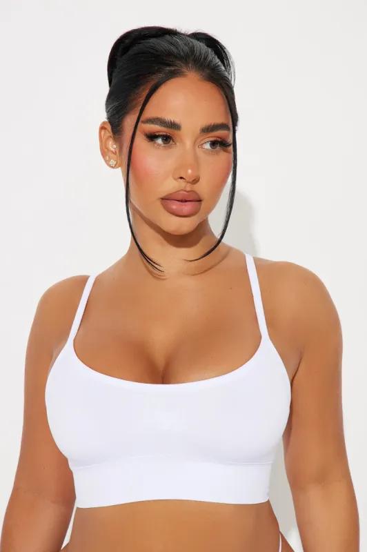 Easy Seamless Ruched Bra 2 Pack - White/combo sold by Fashion Nova