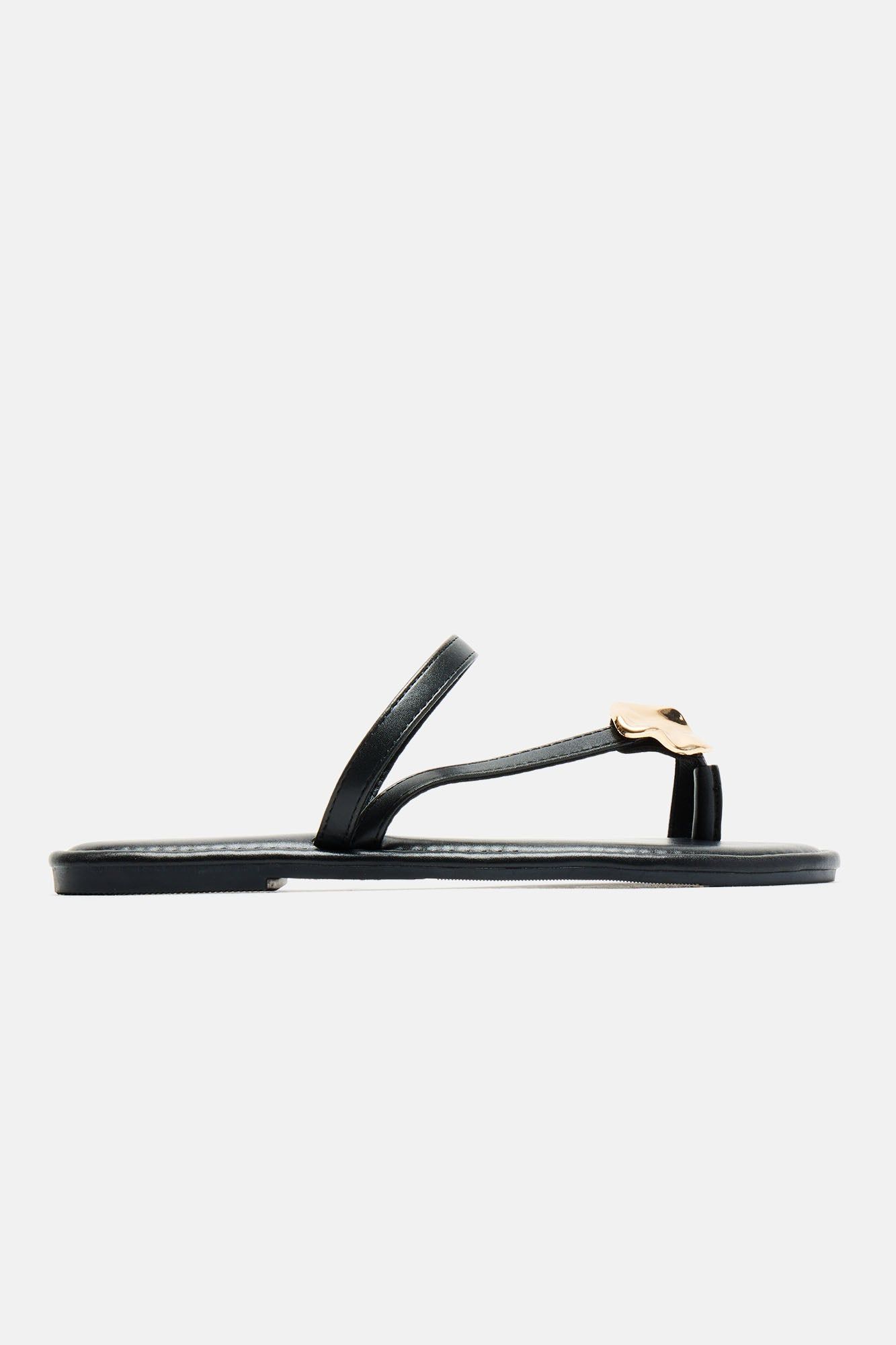 Only One Of Me Flat Sandals - Black sold by Fashion Nova product image thumbnail 5
