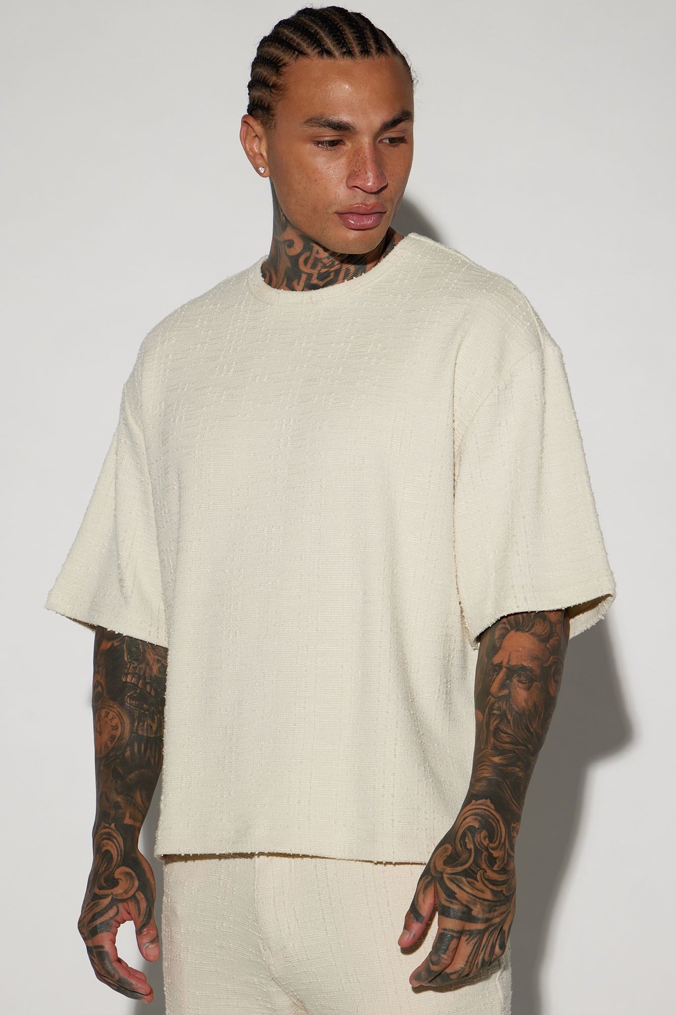 Jordan Textured Short Sleeve Tee - Off White sold by Fashion Nova