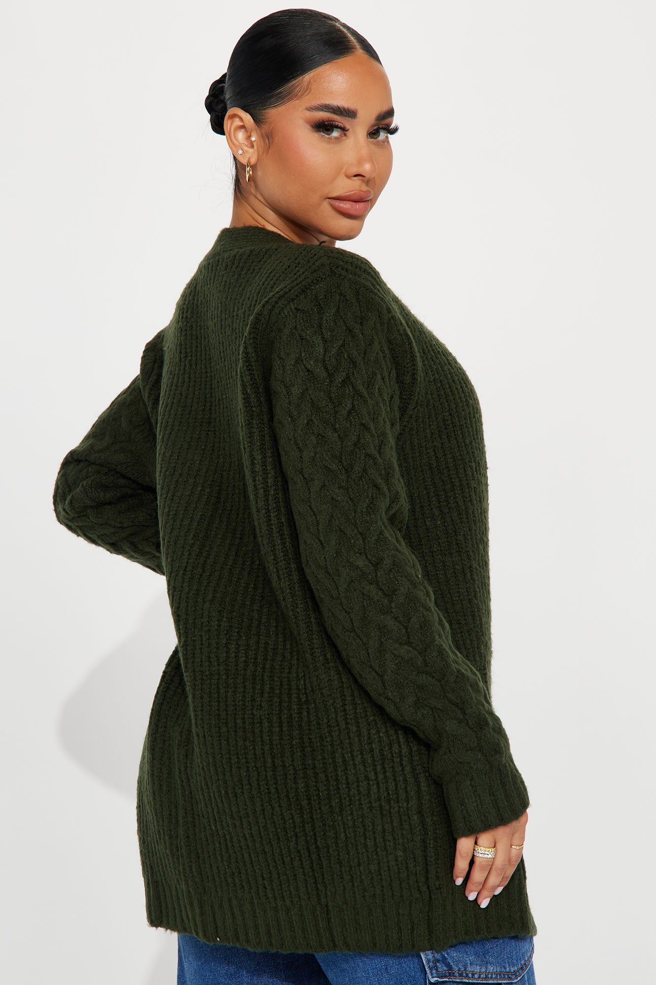 Keoni Cardigan Sweater - Hunter sold by Fashion Nova product image thumbnail 3