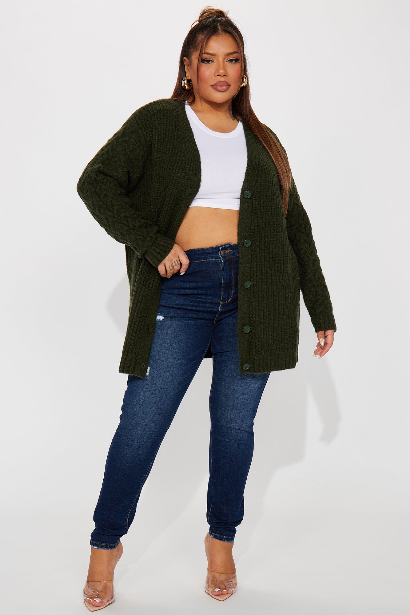 Keoni Cardigan Sweater - Hunter sold by Fashion Nova product image thumbnail 5