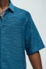 Sounds Good Textured Shirt - Blue sold by Fashion Nova