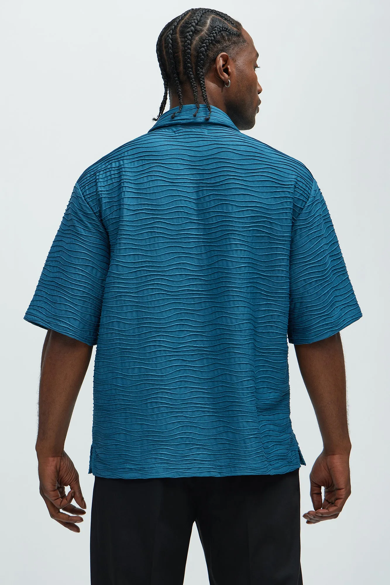 Sounds Good Textured Shirt - Blue sold by Fashion Nova product image thumbnail 4