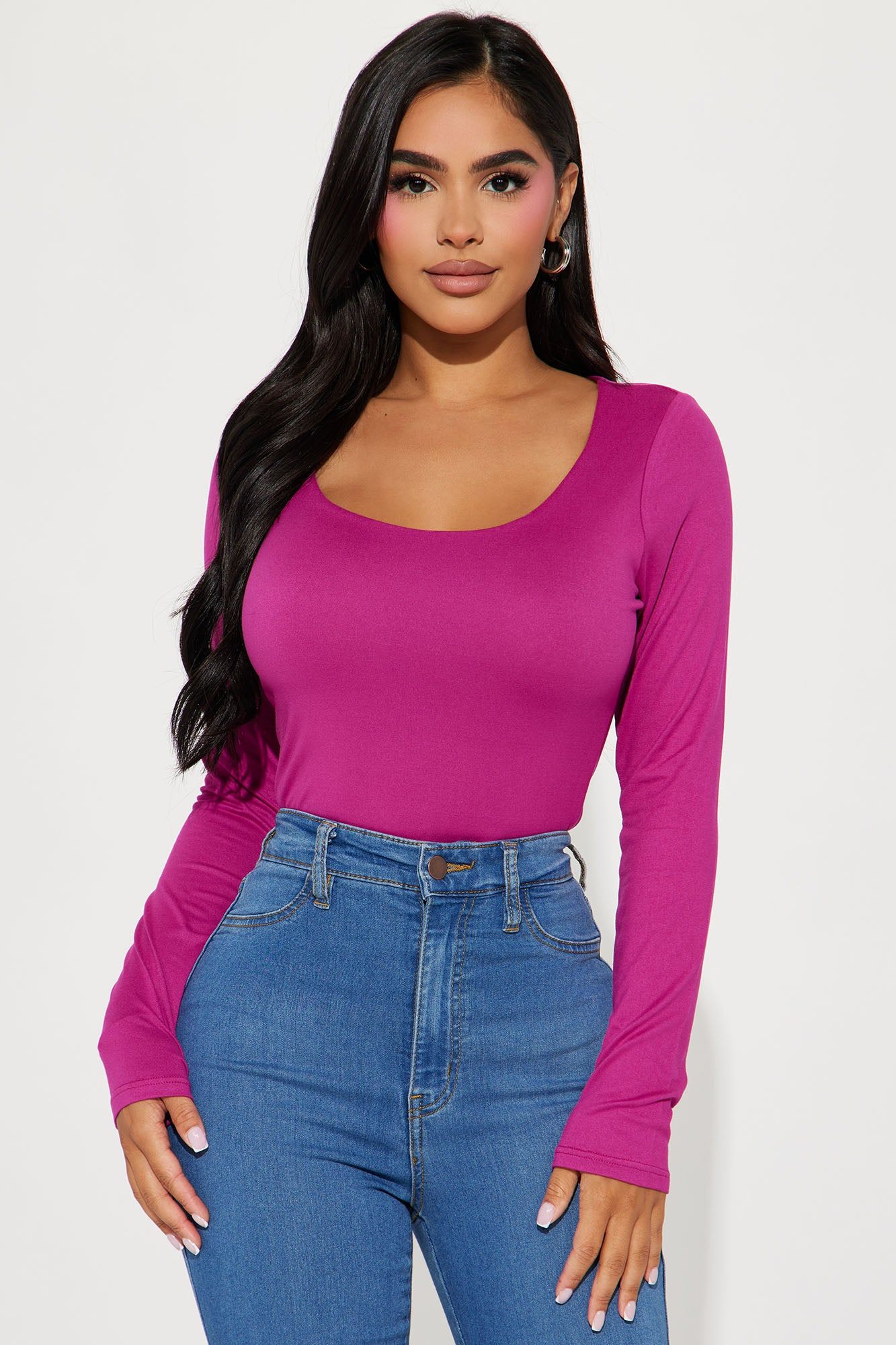 Kelly Double Lined Top - Magenta sold by Fashion Nova