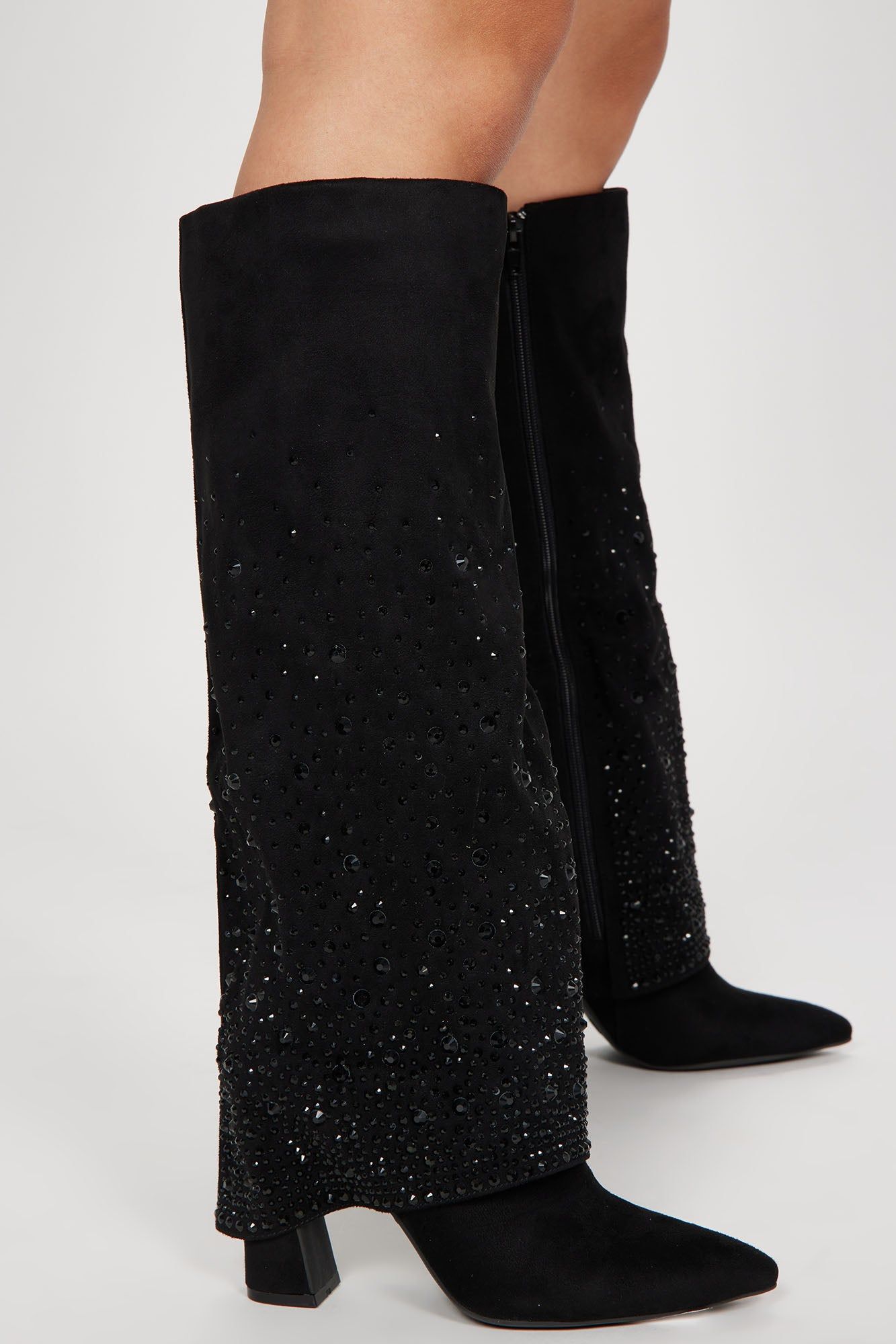 The Best Vibe Knee High Heeled Boots - Black sold by Fashion Nova product image thumbnail 3