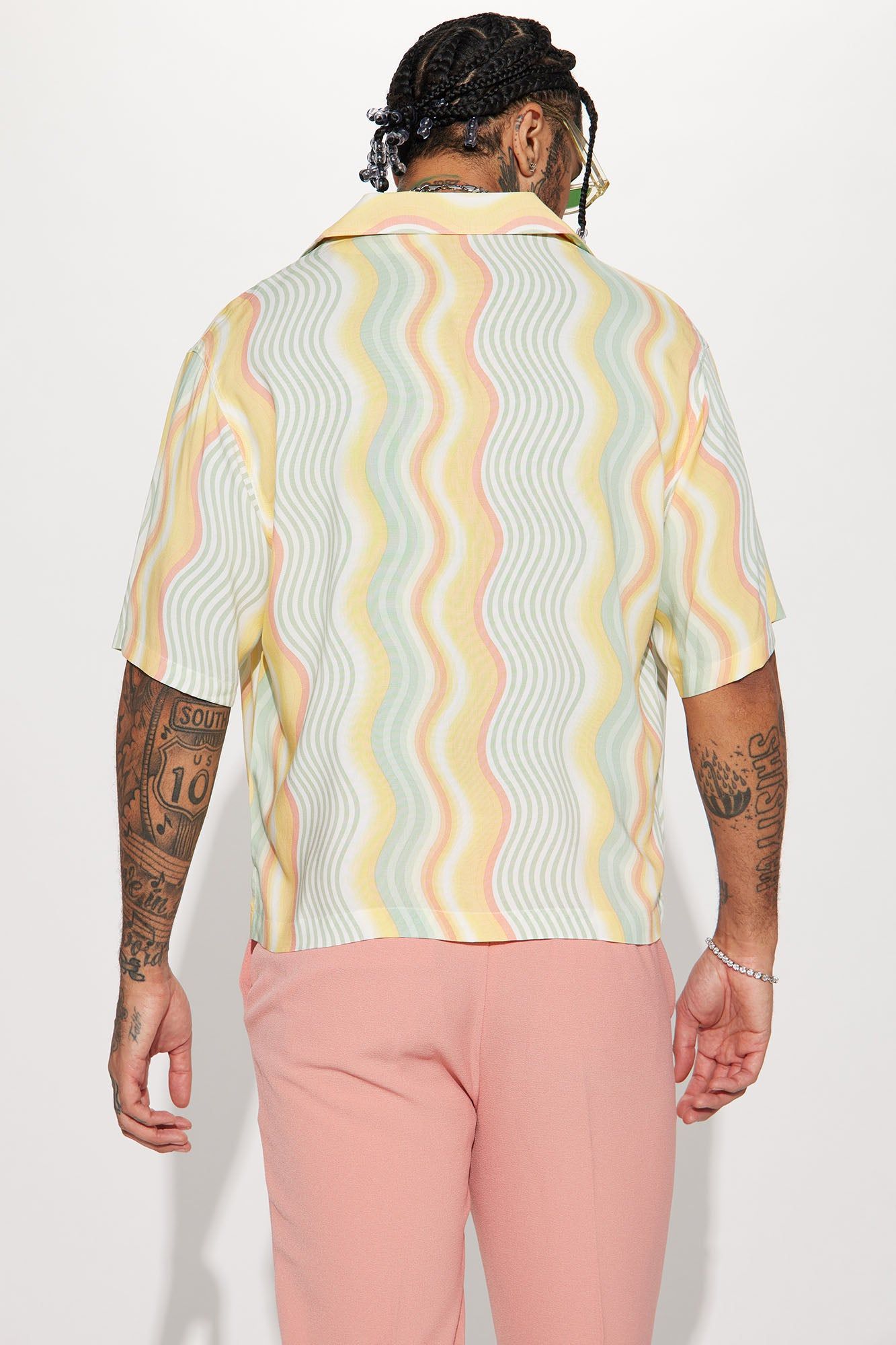 A Different Wave Short Sleeve Button Up - Multi Color sold by Fashion Nova product image thumbnail 4