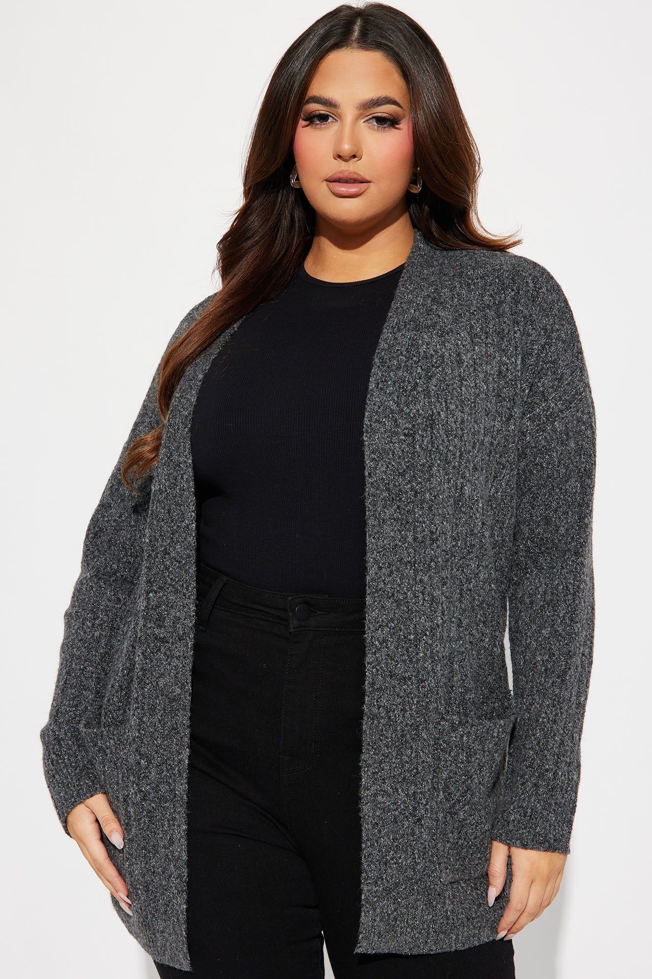 Panorama Cardigan - Charcoal sold by Fashion Nova product image thumbnail 4