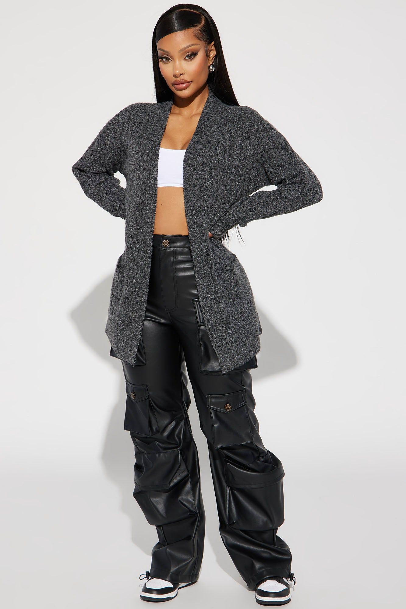 Panorama Cardigan - Charcoal sold by Fashion Nova product image thumbnail 2