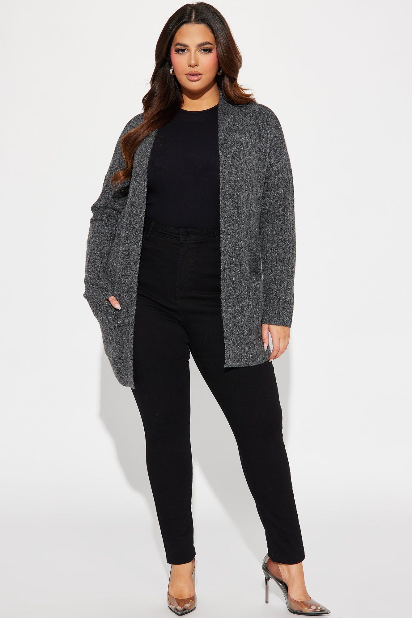 Panorama Cardigan - Charcoal sold by Fashion Nova product image thumbnail 5