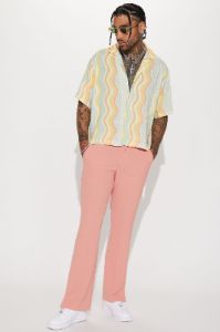 A Different Wave Short Sleeve Button Up - Multi Color sold by Fashion Nova