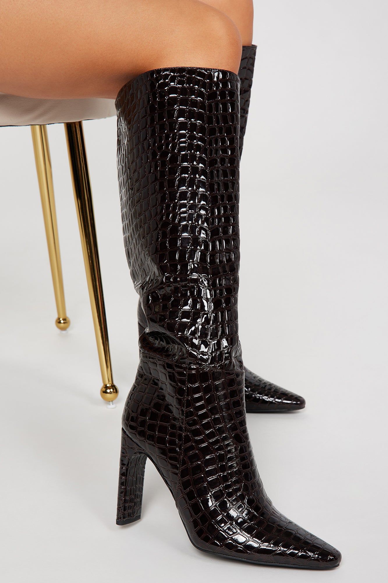 Perfect Time Knee High Boots - Brown sold by Fashion Nova