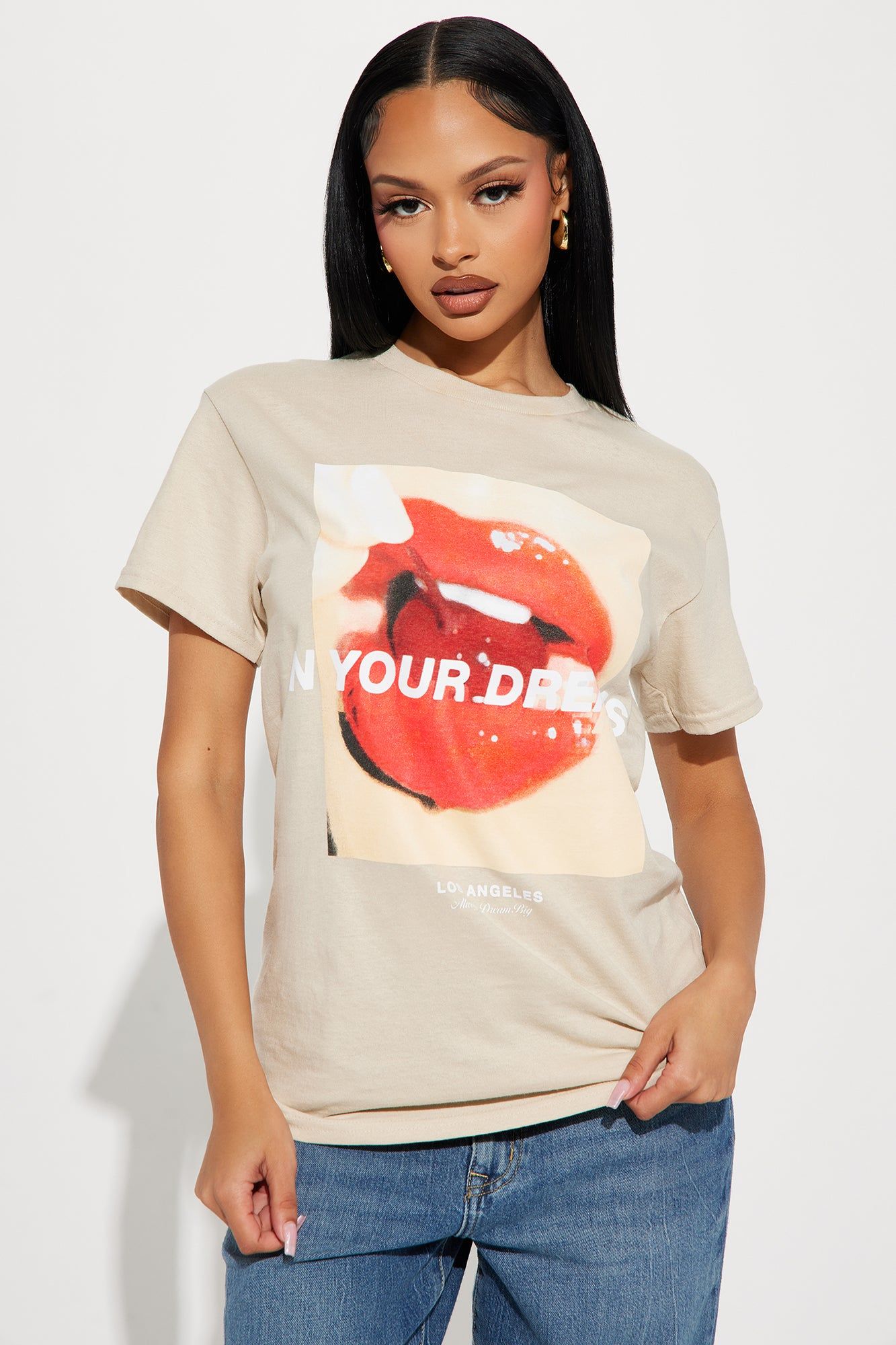 In Your Dream Graphic Tee - Sand sold by Fashion Nova