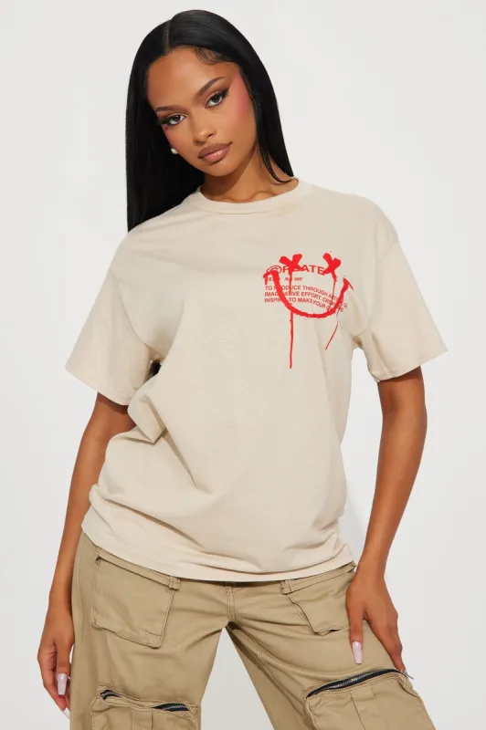 Create Art Tee - Sand sold by Fashion Nova
