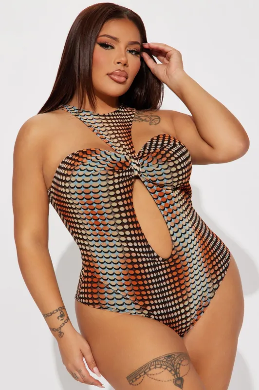 Miami Life Bodysuit - Brown Combo sold by Fashion Nova