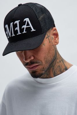 Miami Twill Trucker Hat - Black made by Fashion Nova