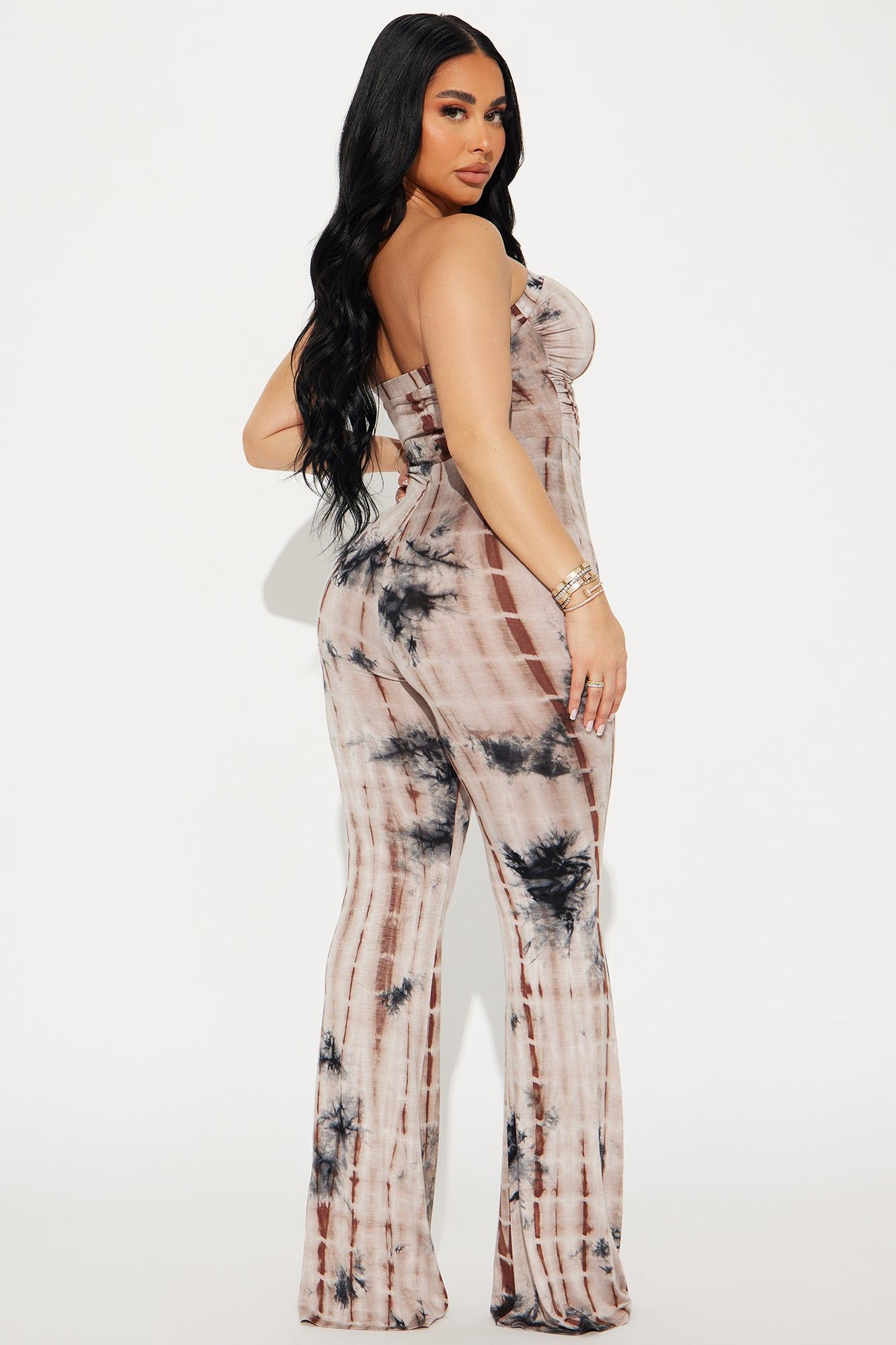 Always In Element Tie Dye Jumpsuit - Brown/combo sold by Fashion Nova product image thumbnail 3