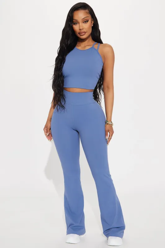 Tone Up Super Soft Active Top - Slate Blue sold by Fashion Nova