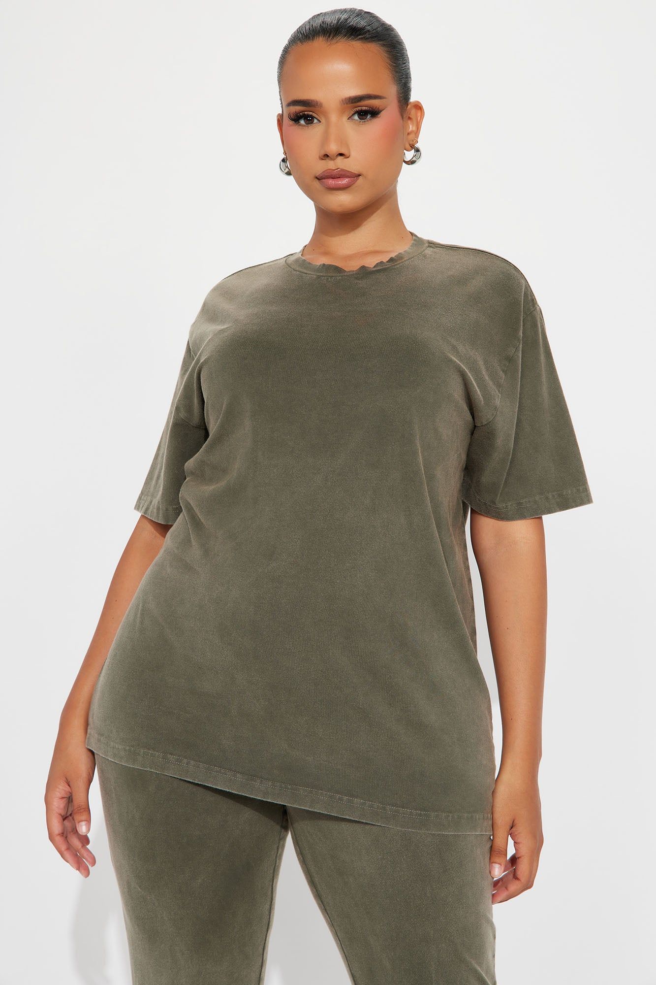 Stepping Out Mineral Wash Legging Set - Olive sold by Fashion Nova product image thumbnail 5