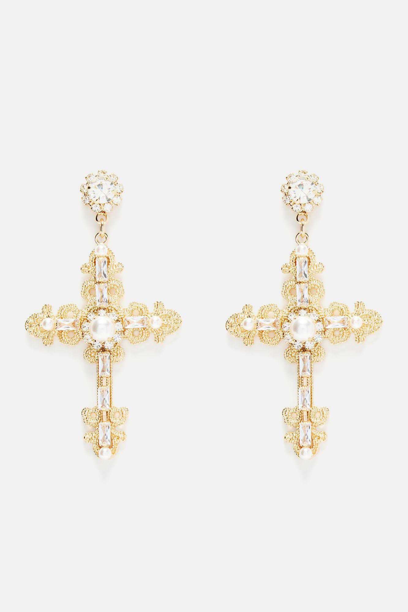 Blessed And Fabulous Earrings - Gold sold by Fashion Nova product image thumbnail 2