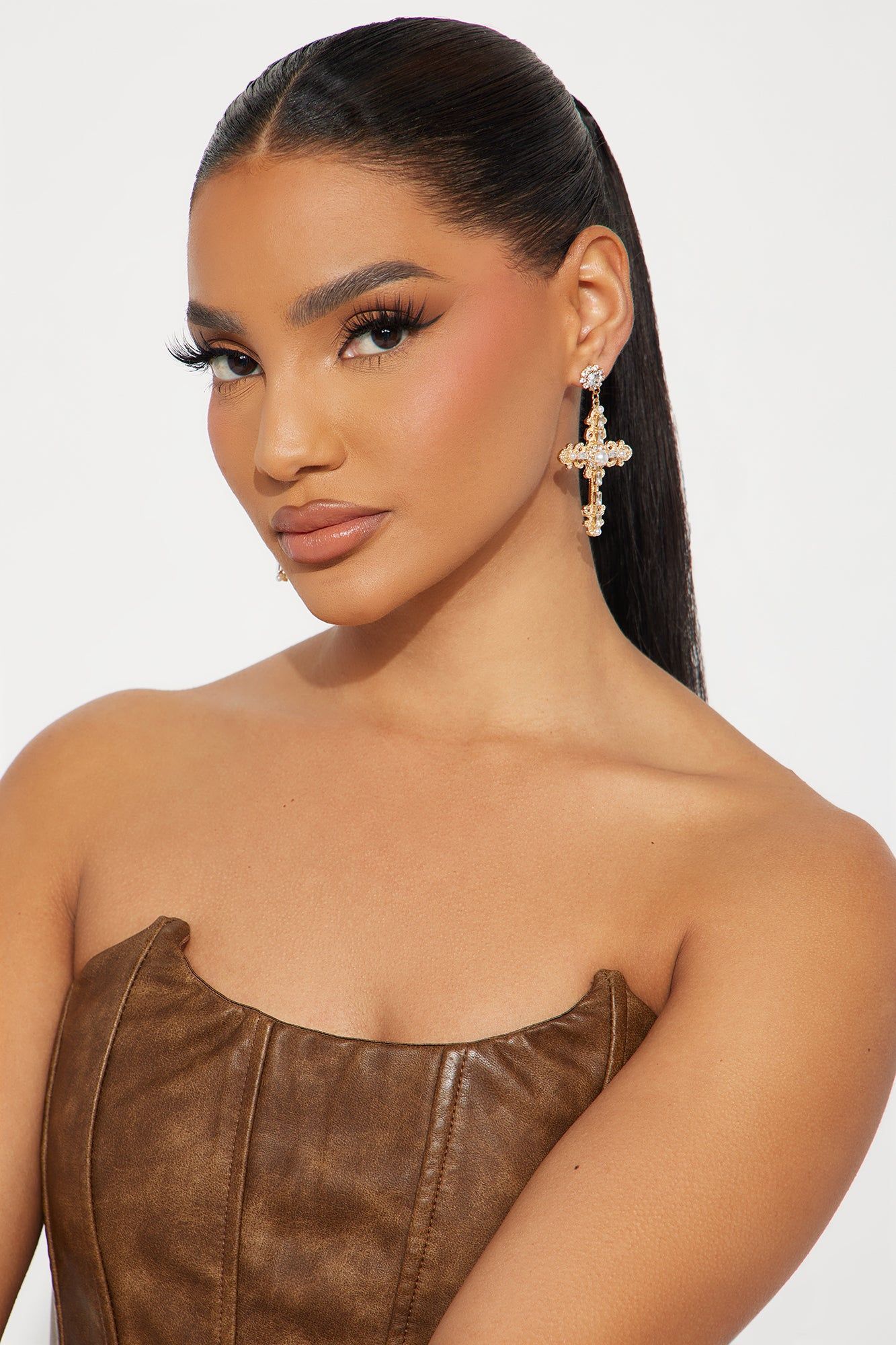 Blessed And Fabulous Earrings - Gold sold by Fashion Nova product image thumbnail 3