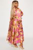 Monaco Summer Maxi Dress - Mustard/combo sold by Fashion Nova